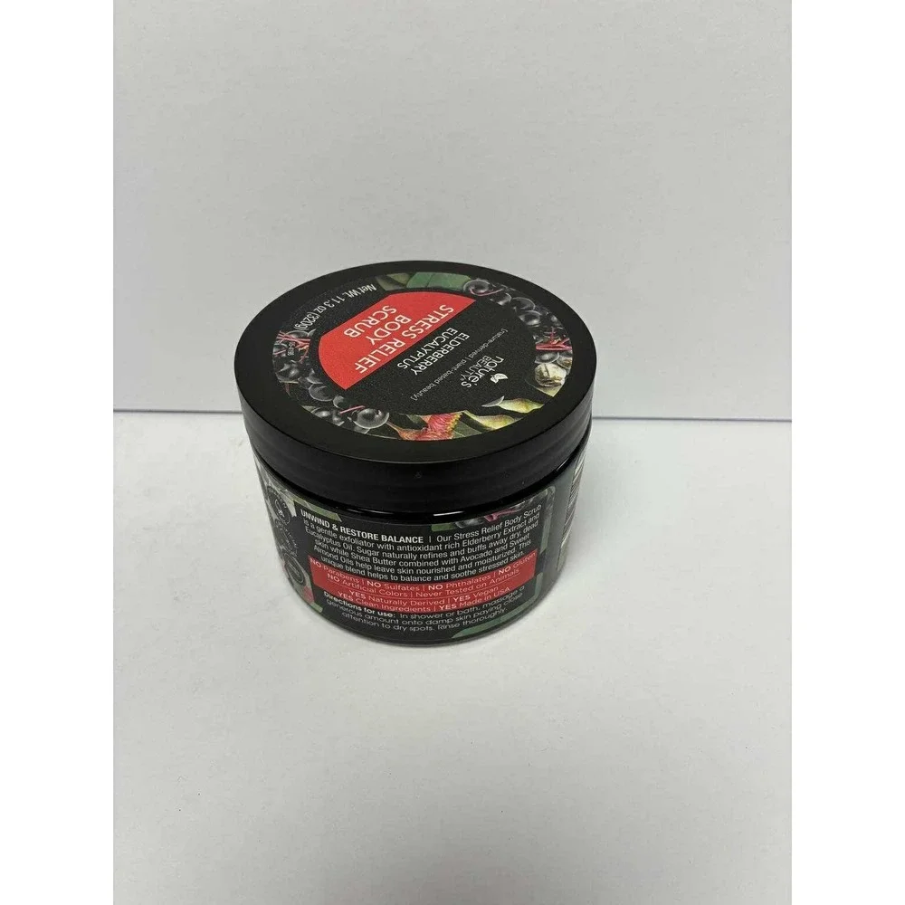 Nature's Beauty Elderberry Eucalyptus Body Scrub 11.3 oz Stress Relief New